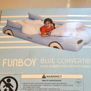 FUNBOY Blue Convertible Kids Sleepover Air Mattress